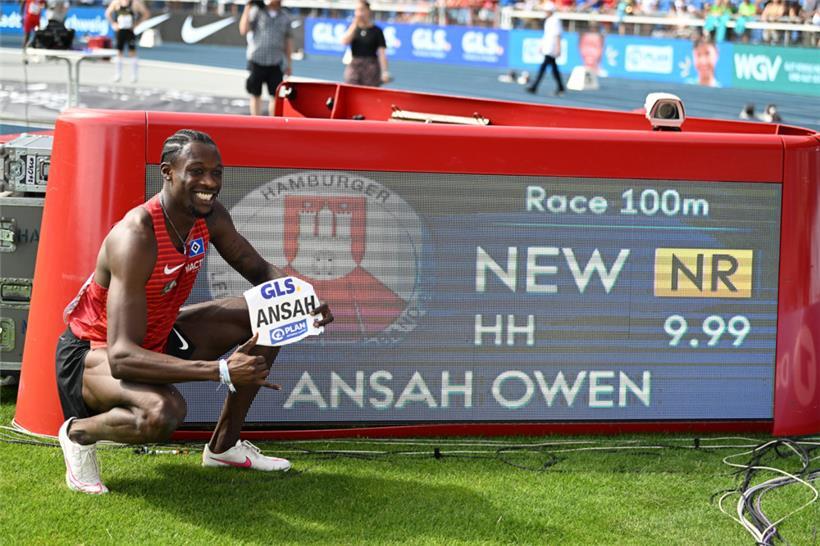 Leichtathlet Owen Ansah lief am Wochenende als erster Deutscher die 100 Meter unter zehn Sekunden
