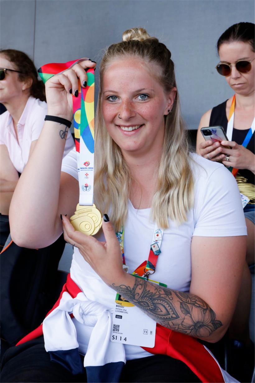 Lena Bidoli hatte die Goldmedaille in der Sporttasche verstaut
