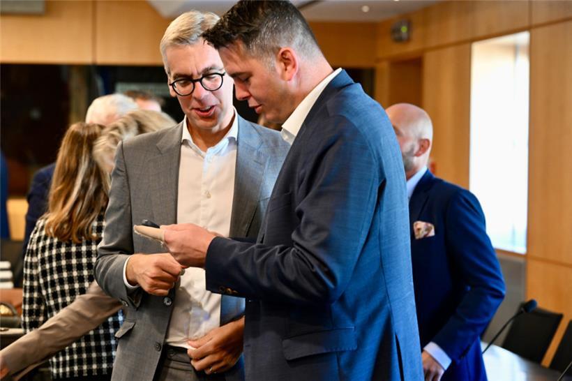 Léon Gloden (CSV) mit Lex Delles (DP)