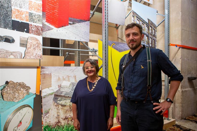 Les deux Daniel(le): la commissaire d’exposition Danielle Igniti et l’artiste Daniel Wagener
