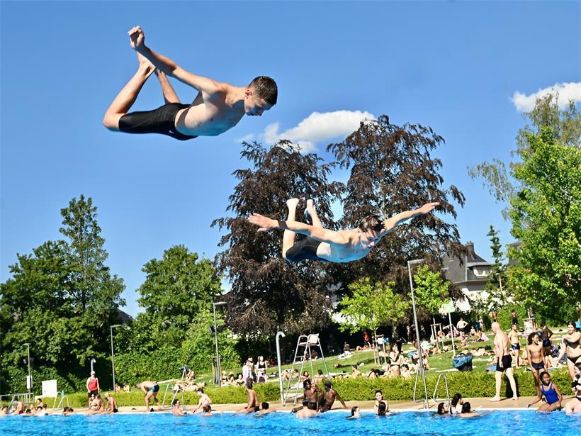 Letzte Runde im Becken, bevor die Blätter fallen