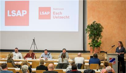 Letztes Jahr digital, nun wieder eine „echte“ Generalversammlung (v.l.n.r.): Steve Faltz, Vera Spautz, Stéphane Biwer, Marc Even und Joëlle Pizzaferri
