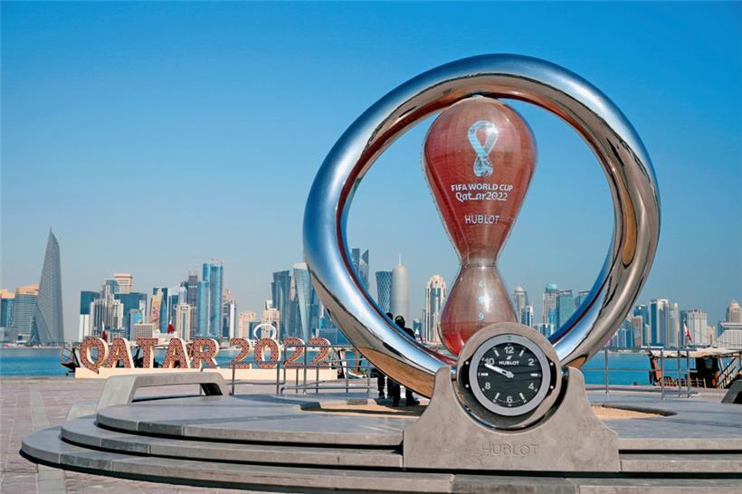L’horloge du compte à rebours officiel pour le début de la Coupe du monde
