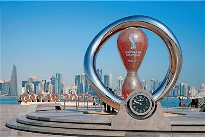 L’horloge du compte à rebours officiel pour le début de la Coupe du monde
