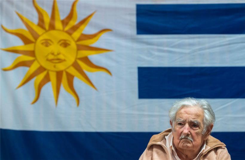 Linke Ikone: José „Pepe“ Mujica während des Wahlkampfs des Frente Amplio am 19. November in Montevideo
