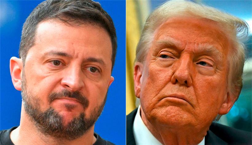 Links ein Präsident, der sich seit 3 Jahren gegen einen völkerrechtswidrigen Angriffskrieg einer diktatorischen Atommacht zur Wehr setzt. Rechts ein Präsident, der weder von Völkerrecht, noch von Demokratie besonders viel hält, dafür aber Diktatoren bewundert.
