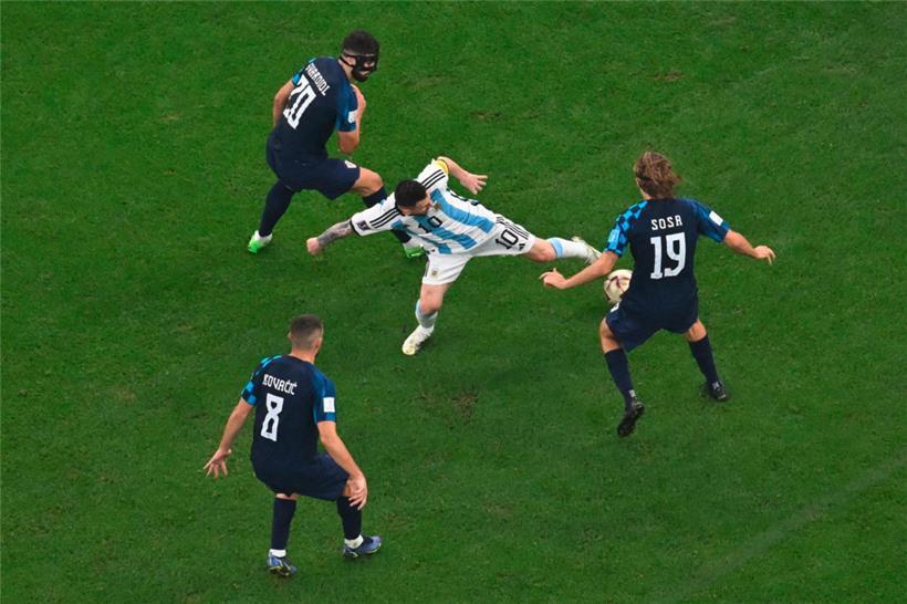 Lionel Messi war beim 3:0-Sieg Argentiniens im Halbfinale gegen Kroatien unaufhaltsam
