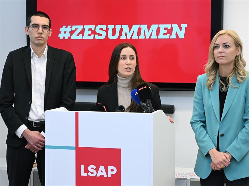 Liz Braz präsentiert auf Pressekonferenz im Februar die LSAP-Fraktion Position zum globalen Migrationspakt
