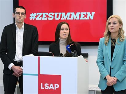 Liz Braz präsentiert auf Pressekonferenz im Februar die LSAP-Fraktion Position zum globalen Migrationspakt