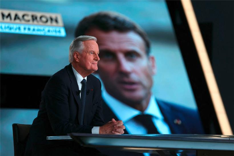 L’ombre de Macron: le premier ministre Michel Barnier, invité de l’émission politique „L’Evénement“ sur France 2
