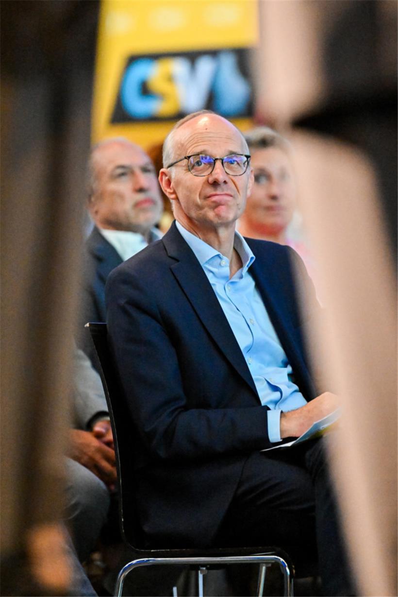 Luc Frieden im Juli auf dem Limpertsberg
