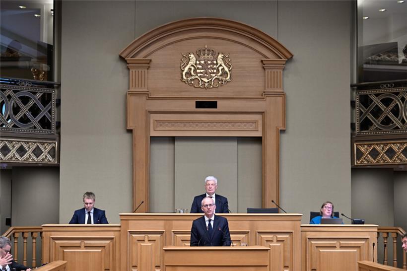 Luc Frieden spricht am Dienstag in der Chamber
