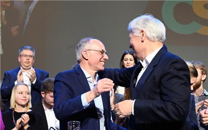 #Luc mit dem Co-Parteipräsidenten und Vorgänger als Spitzenkandidat Claude Wiseler
