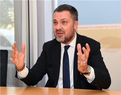 Luca Visentini bei einem Besuch in Luxemburg im Jahr 2018
