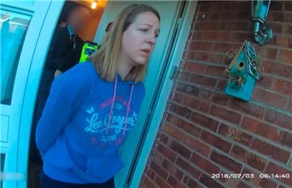 Lucy L. auf einem Bodycam-Foto der Polizei
