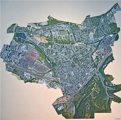 Luftaufnahme Esch 2021: Wie kann, wie soll oder wie muss die Stadt sich entwickeln? Antworten darauf gab es anlässlich einer Diskussionsrunde im „Bridderhaus“ viele. Nur, bei der Umsetzung derselben hapert es.
