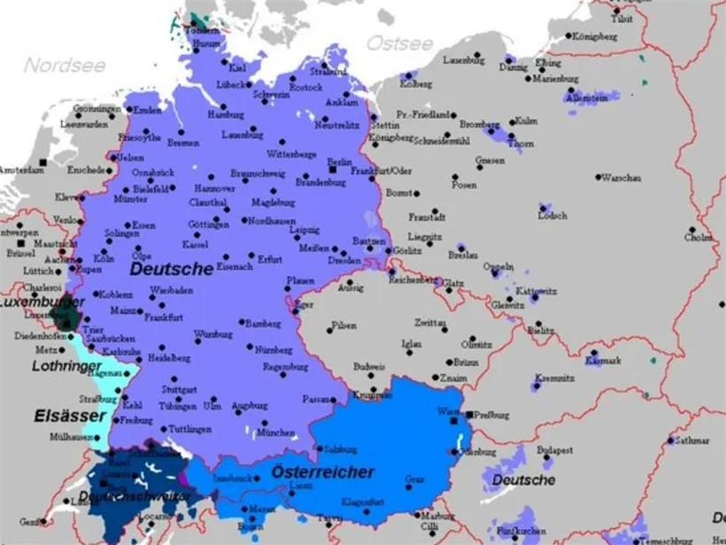 Luxemburg als deutsches Gebiet? Ein AfD-Führungsmitglied hat diese Karte, die „das ganze deutsche Volk in einem Staat vereint“, gepostet.