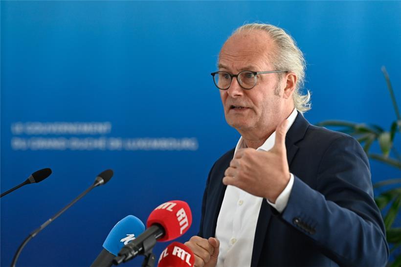Luxemburgs Energieminister Claude Turmes bei einer Pressekonferenz im Mai
