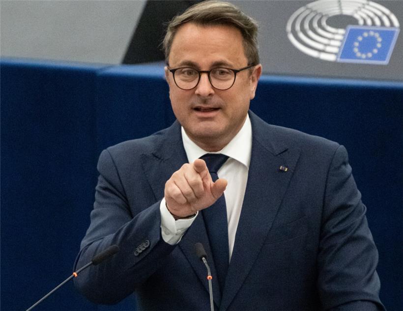 Luxemburgs Premierminister Xavier Bettel während der gestrigen Debatte
