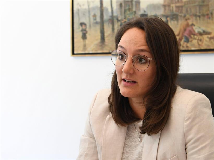 Lynn Frank im Mai 2018 in ihrer Anwaltskanzlei.
