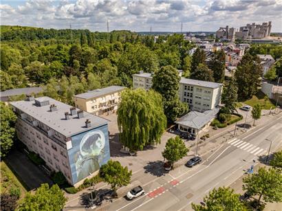 L’œuvre de l’artiste polonaise Natalia Rak, réalisée en 2017, boulevard Pierre Dupong à Esch-Lallange (peinture, pulvérisateur et bombes, 10 x 11 m)
