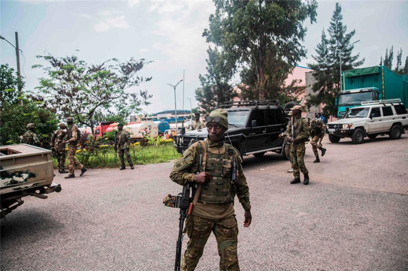 M23-Milizionäre in den Straßen von Goma, der Hauptstadt der ostkongolesischen Provinz Nord-Kivu
