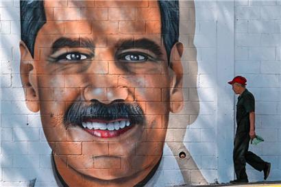 Machthaber Nicolás Maduro hat die Sicherheitsbehörden und einen staatlichen Propagandaapparat auf seiner Seite
