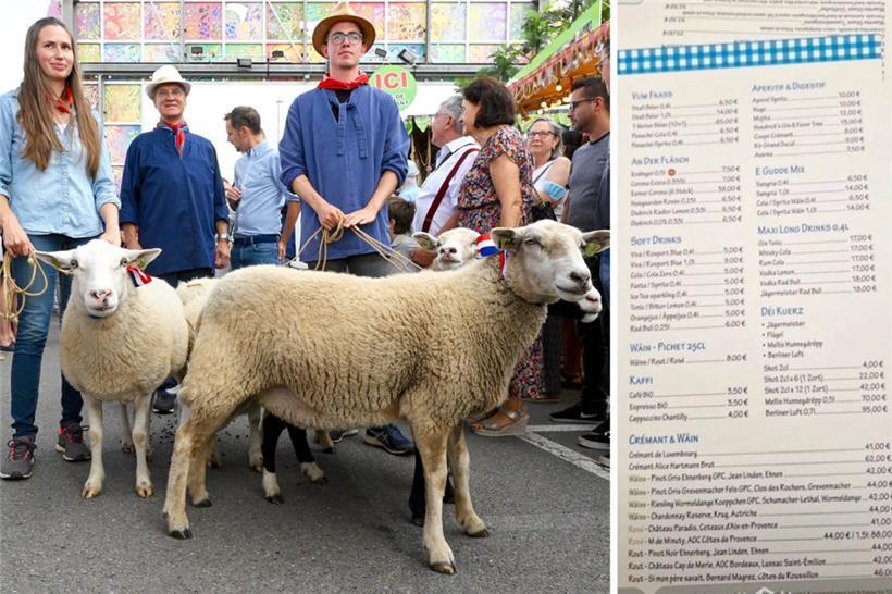 Määäh! Die Schueberfouer wurde wieder ganz traditionell von einer Schafherde und deren Hirten eröffnet – während die Gastronomie-Preise bereits für hitzige Diskussionen sorgten.
