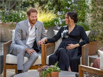 „Märchenhaftes Leben“: Harry und Meghan während des Interviews mit US-Moderatorin Winfrey 
