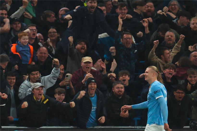 Manchester-City-Stürmer Erling Haaland trifft am Dienstag auf Leverkusen
