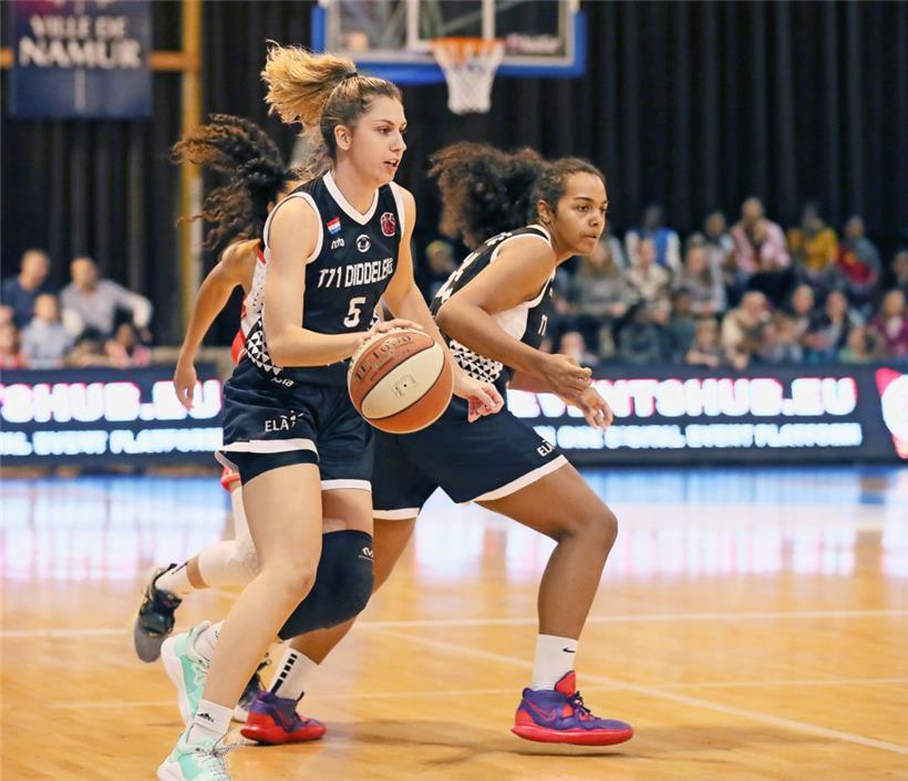 Mandy Geniets (Nr. 5) und der T71 Düdelingen wollen den Überraschungscoup gegen Namur am liebsten am Mittwoch noch einmal wiederholen
