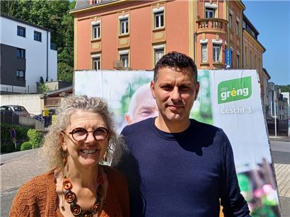 Manon Schütz und Paulo Aguiar sind der Meinung, dass die Grünen gute Arbeit geleistet haben
