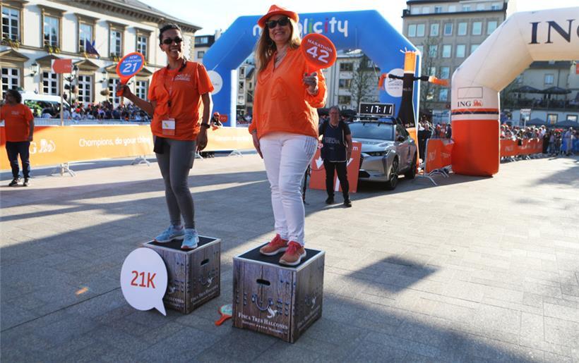 Marathon oder Halbmarathon? Am Knuedler trennten sich die Wege.
