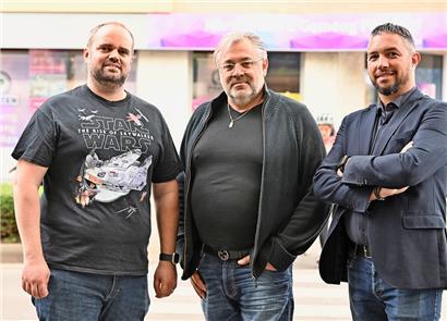Marc Goergen aus Petingen, Vincenzo Turcarelli aus Bascharage und Bruno Da Silva aus Sanem wollen für die Piraten in den Gemeinderat
