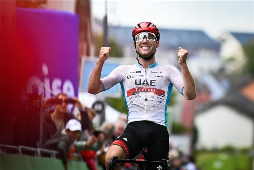 Marc Hirschi feierte am Mittwoch bei der Tour de Luxembourg seinen ersten Sieg im Trikot von UAE
