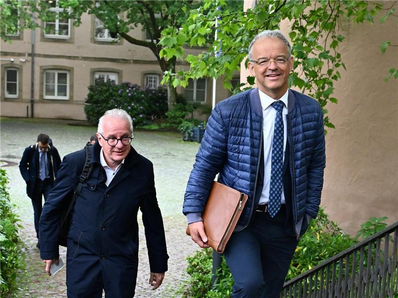 Marc Lauer (links) wird der neue Präsident der UEL, er übernimmt den Posten von Michel Reckinger (rechts)