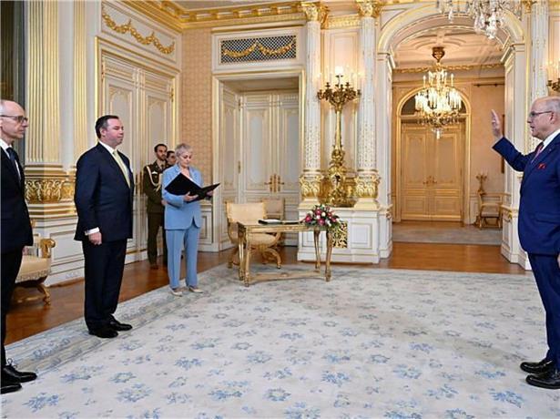 Marc Spautz bei seiner Vereidigung im großherzlichen Palast, Dezember 2025, offizielle Zeremonie Luxemburg