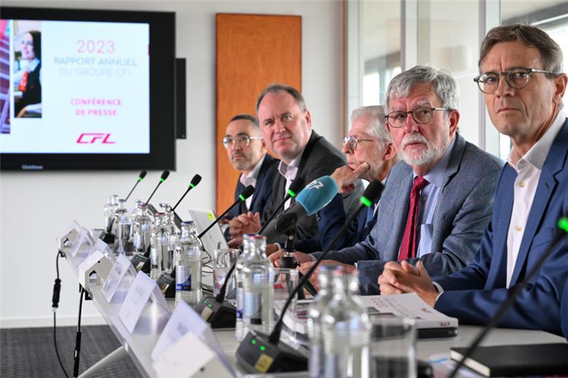 Marc Wengler und Jeannot Waringo (v.r.n.l.) bei der Vorstellung der Jahreszahlen
