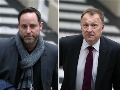 Marco Mille und André Kemmer im Gerichtssaal nach Verurteilung im zweiten SREL-Prozess