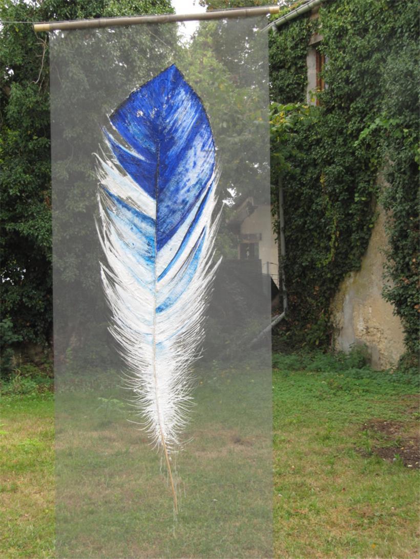 Marie-Laure Hergibo: Plume géante bleue (2022)
