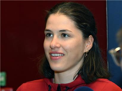 Marie Schreiber beim Start der Cyclocross-WM der Elite am Samstag, erste Teilnahme bei internationalem Radcross-Event