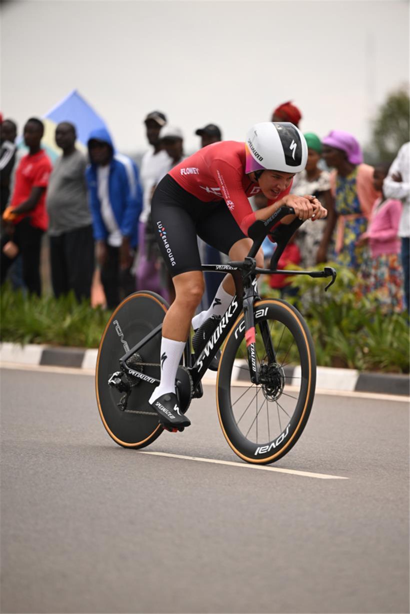 Marie Schreiber wurde beim WM-Zeitfahren der Espoirs 14. 
