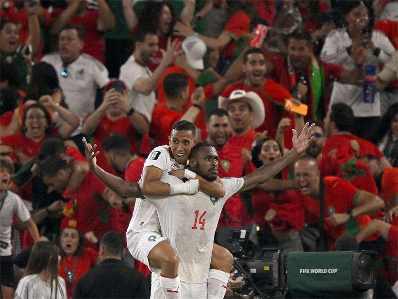 Marokkanische Fußballnationalmannschaft feiert Tor bei internationalem Turnier, Geheimfavorit bei WM 2022