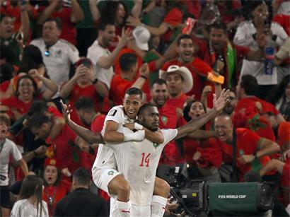 Marokkanische Fußballnationalmannschaft feiert Tor bei internationalem Turnier, Geheimfavorit bei WM 2022