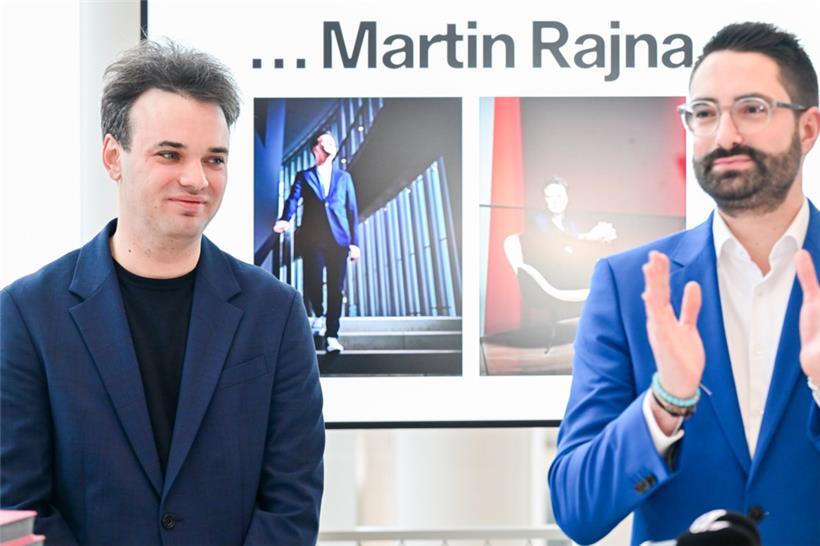 Martin Rajna (l.) wurde diese Woche im Beisein von Kulturminister Eric Thill zum Chefdirigenten des Luxembourg Philharmonic ernannt
