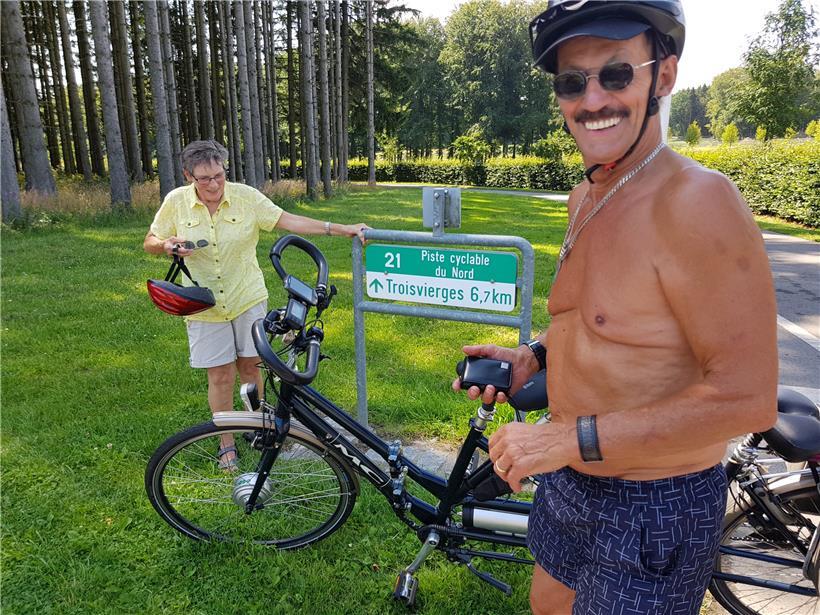 Martin und Ine aus Holland mit ihrem nachgerüsteten Tandem