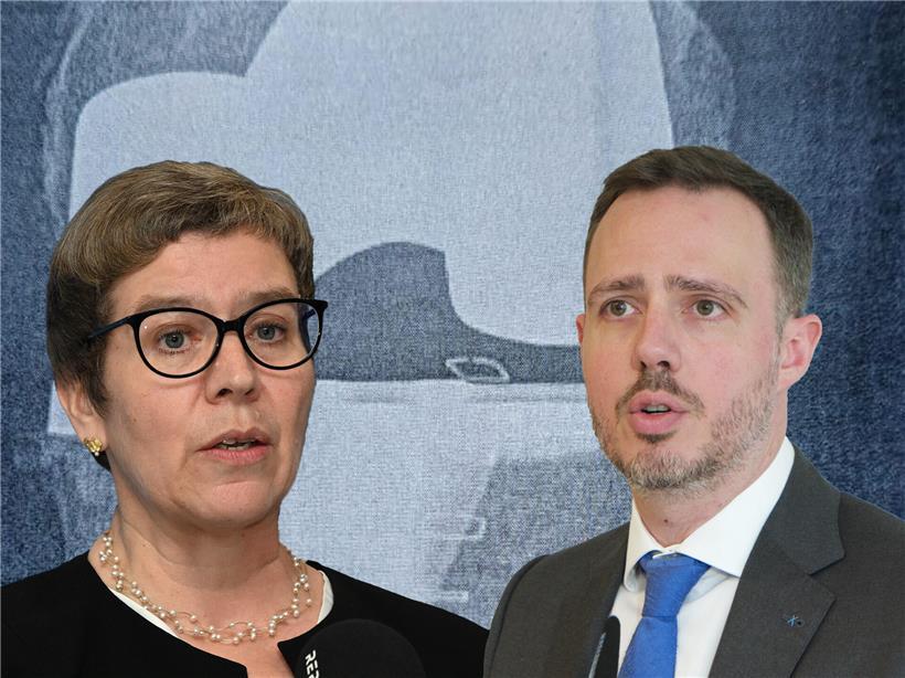 Martine Deprez, Gesundheitsministerin von Luxemburg, und Philippe Wilmes, der suspendierte Chirurg. 