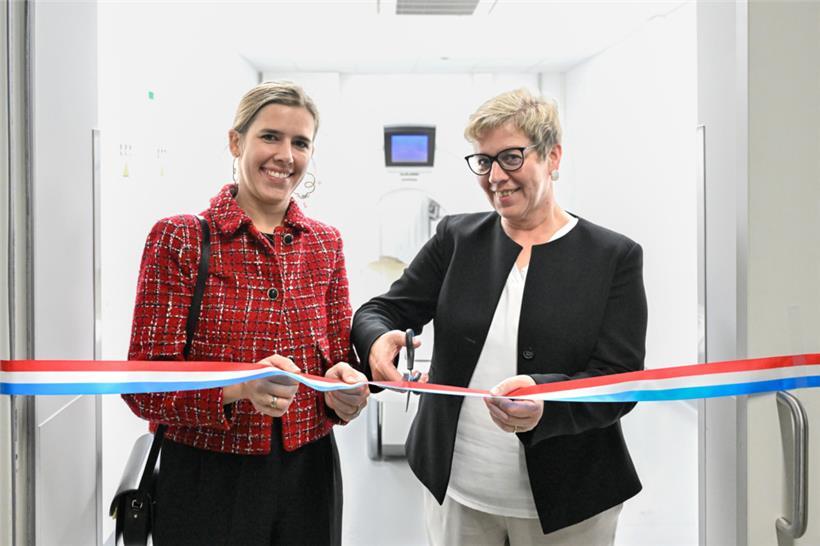 Martine Deprez am Dienstag mit CSV-Justizministerin Elisabeth Margue bei der Ein...