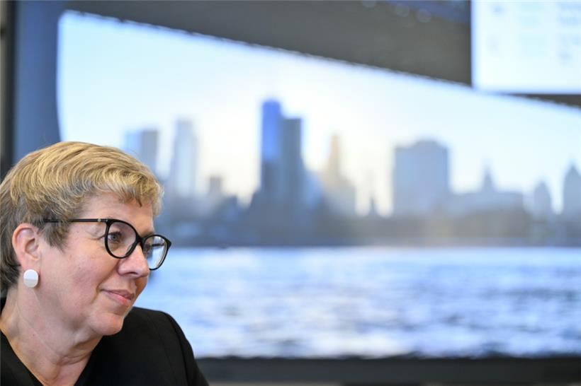 Martine Deprez am Dienstagnachmittag in einem Büro im „Laboratoire national de la santé“ in Düdelingen
