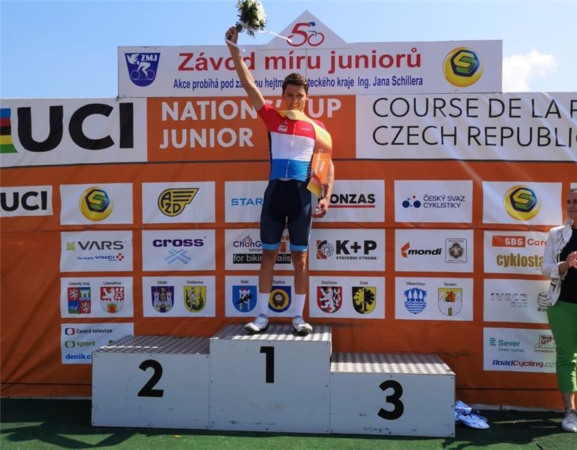 Mathieu Kockelmann wurde bei der Friedensfahrt in der Kategorie „Best competition“ geehrt
